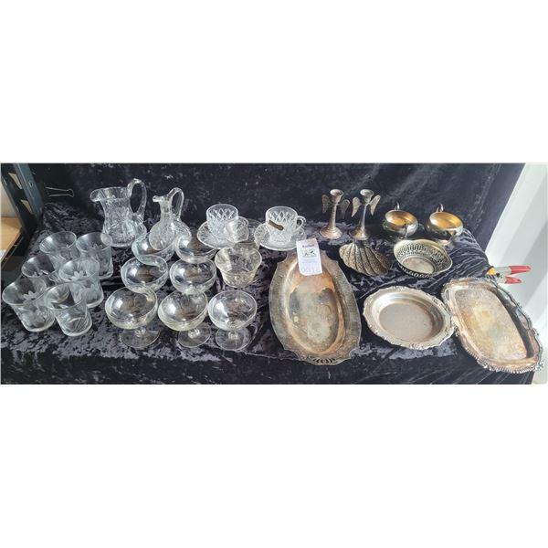 S1 Silver Plate & Vintage Glass A