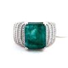 Image 1 : 9.1 ct Certified Silver Emerald gemstone Ring ($12,866 Appraisal)