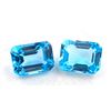 Image 1 : 44.41 ct Certified Royal Blue Topaz gemstone Pair ($10,500 Appraisal)