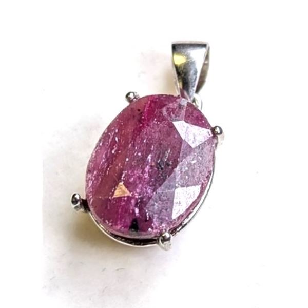 2.26 ct Certified Silver Ruby gemstone Pendant ($3,600 Appraisal)