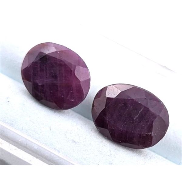10.77 ct Certified Madagascar Ruby gemstone pair ($12,400 Appraisal)
