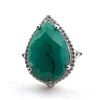 Image 2 : 4.7 ct Certified Silver Emerald gemstone Ring ($7,843 Appraisal)