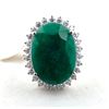 Image 2 : 6.58 ct Certified Silver Emerald gemstone Ring ($12,424 Appraisal)