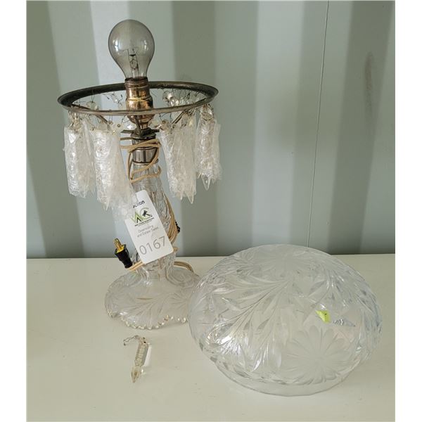S3 Crystal Lamp with Hanging Crystals B