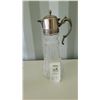 Image 1 : S3 Silver Plated Ribbed Glass Decanter A