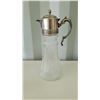 Image 2 : S3 Silver Plated Ribbed Glass Decanter A