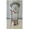 Image 1 : S4 Antique Siver Plated Crystal Pickle Castor A