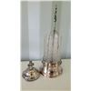 Image 4 : S4 Antique Siver Plated Crystal Pickle Castor A
