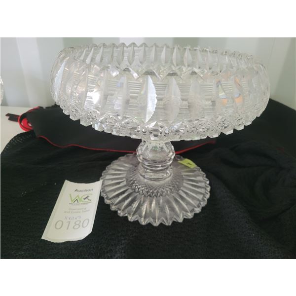 S4 Footed Cut Crystal Dish A