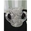 Image 3 : Antique Tri Handle Cut Crystal Spooner A