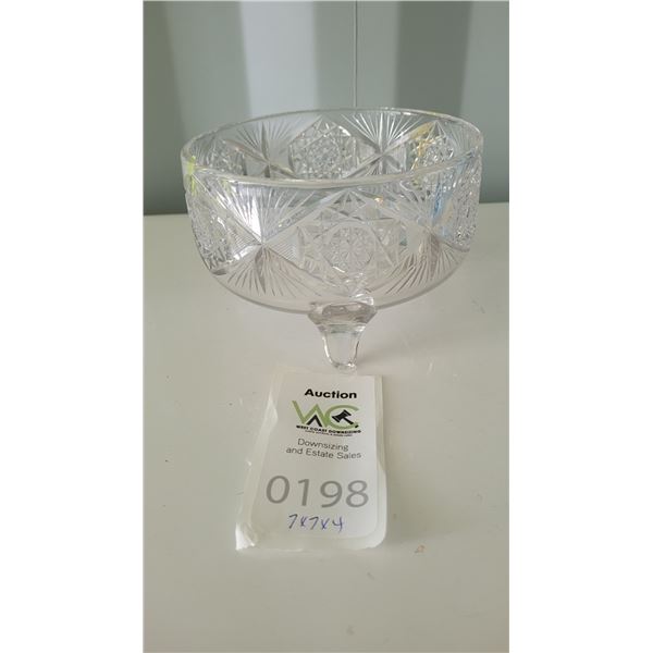 S4 Cut Crystal Footed Dish A