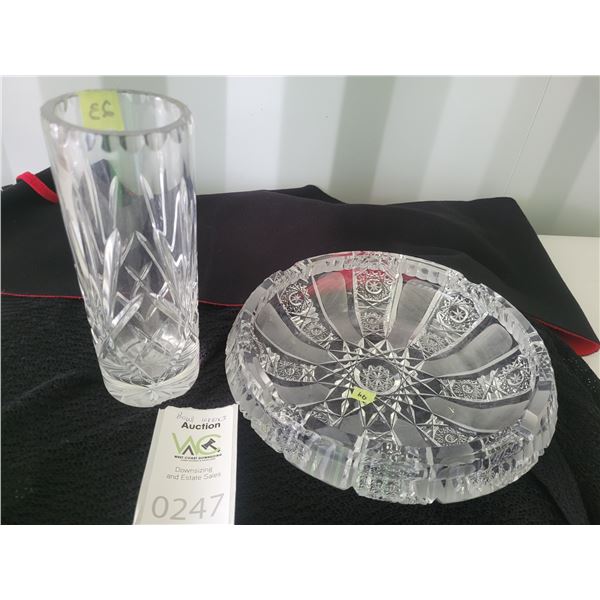 S4 Crystal Vase & Dish A