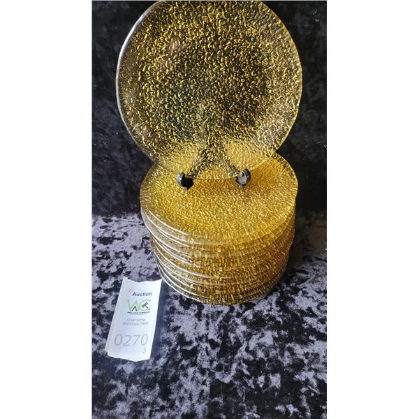 S2 Vetropuro Gold Bubble Pebble Ice Plates Plates A