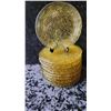 Image 3 : S2 Vetropuro Gold Bubble Pebble Ice Plates Plates A