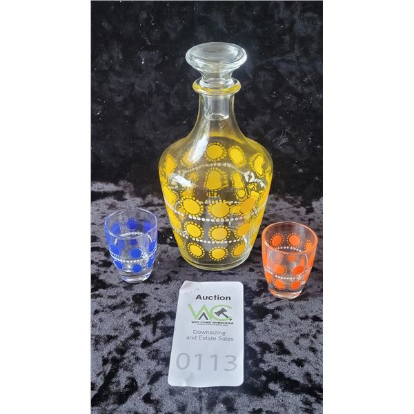 S2 Vintage Glass Sake Set A