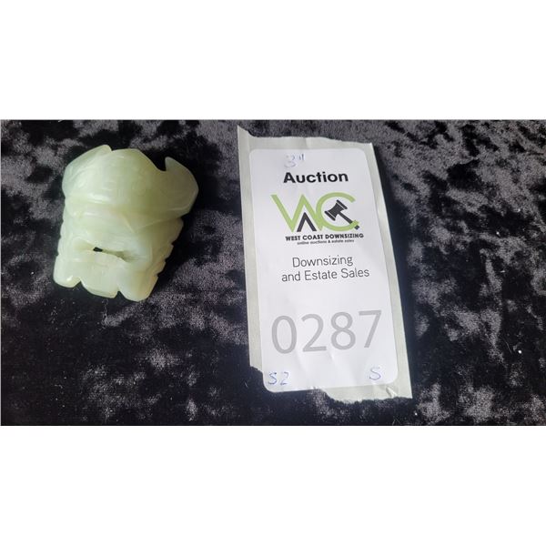 S2 Chinese Hand Carved Jade Amulet A