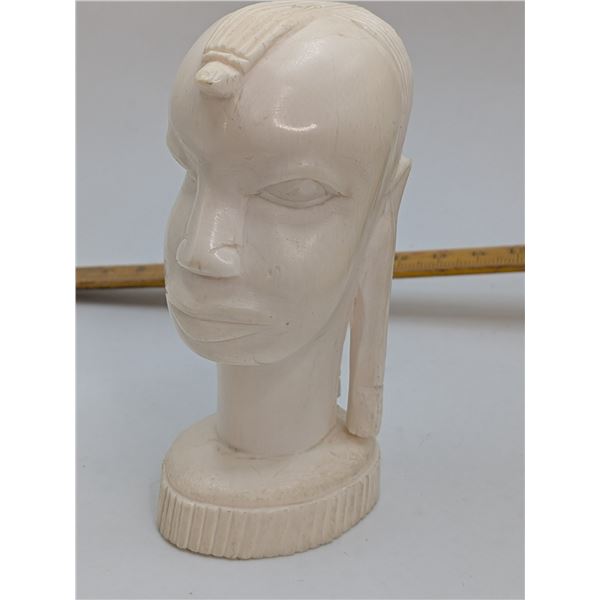African Ivory Hand Carved Bust