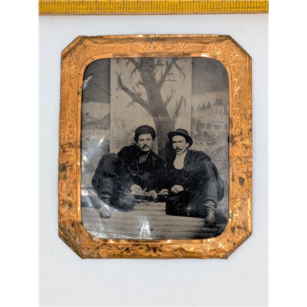 Tin Type Photo and Frame
