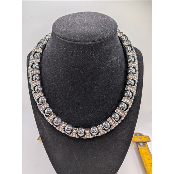Crystal and Hematite Necklace