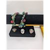 Image 2 : Beaded Wrap Bracelet / Three Sterling Rings