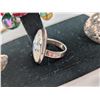Image 3 : Beaded Wrap Bracelet / Three Sterling Rings