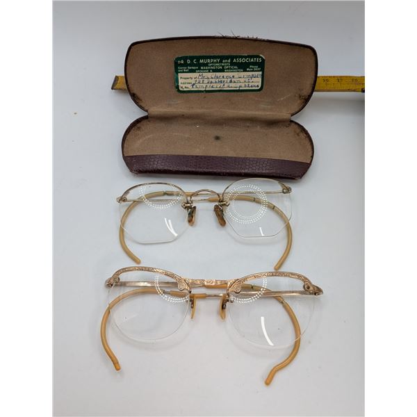 Two Pair of Antique Gold Filled Prescription Glasses