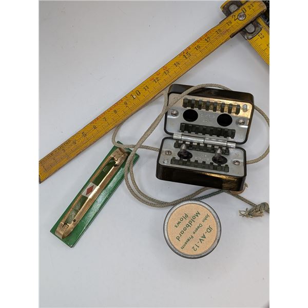 Cassette Rewinder / Brass Card Game / Film  John Deere Moldboard Ploughs