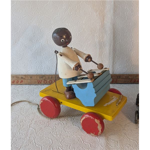 Black Musical Folkart Pull Toy