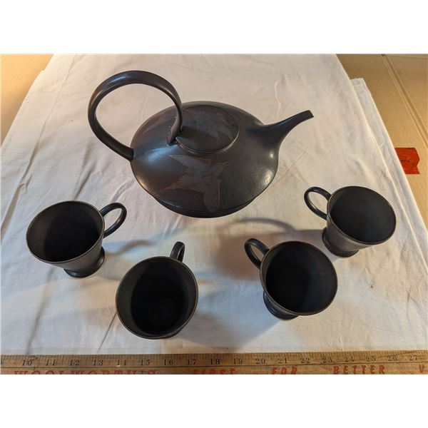 Studio Ceramic Teapot & Cups