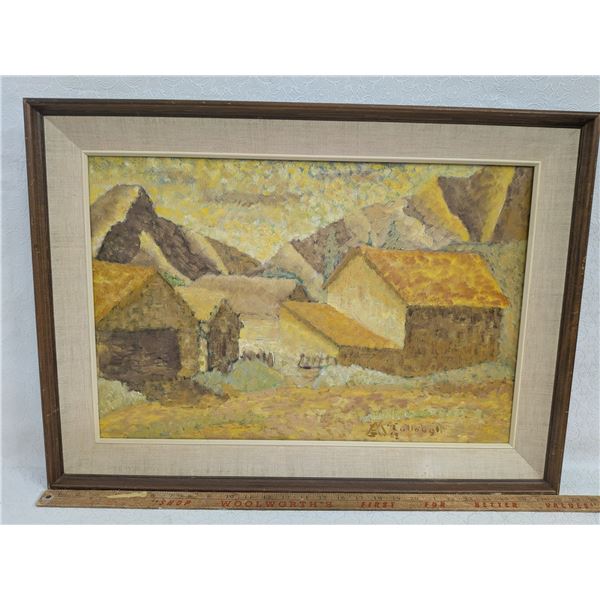Oil on Board George C. McCullough '62 Northern Irish Painter 1922 - 2005