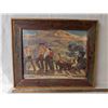 Image 1 : Railroad Workers Calendar Framed Print 22.5 x 21 AR Stapleton