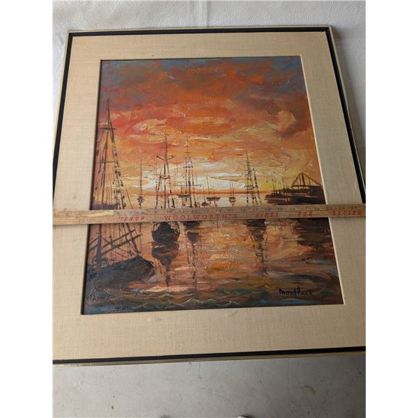 Oil Painting Mid Century Modern 26 x 31.5