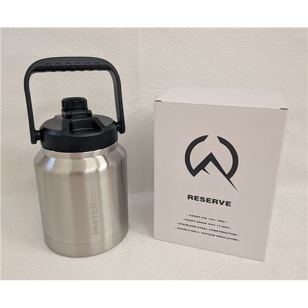 White Rock Nomad 84 oz / 2.5 L Performance Gear Thermos Silver