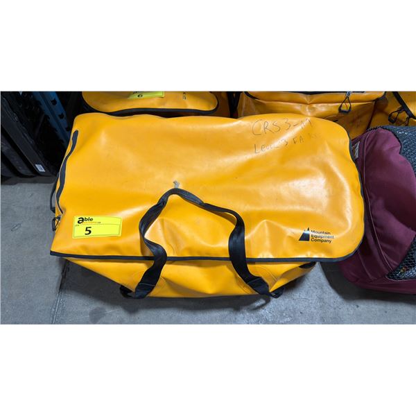 MEC COMMERCIAL BACKCOUNTRY LEVEL 3 EMERGENCY FIRST AID KIT IN ORANGE DUFFEL STYLE DRY BAG