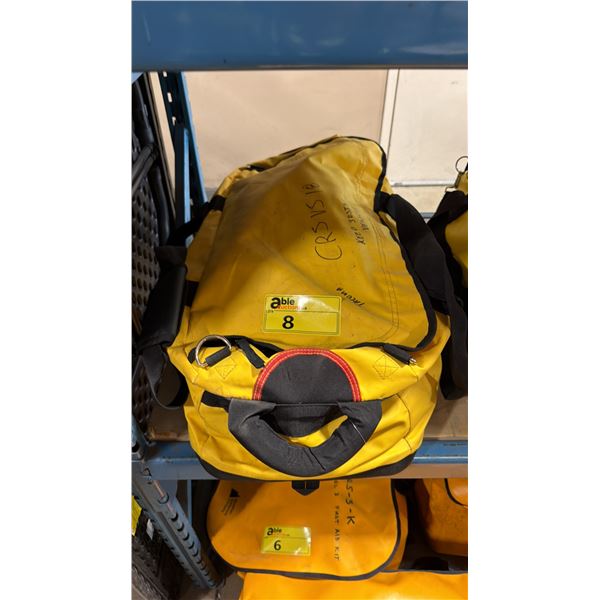 NORTH 49 MARINE COMMERCIAL BACKCOUNTRY EMERGENCY ROADSIDE KIT IN YELLOW DUFFEL STYLE DRY BAG