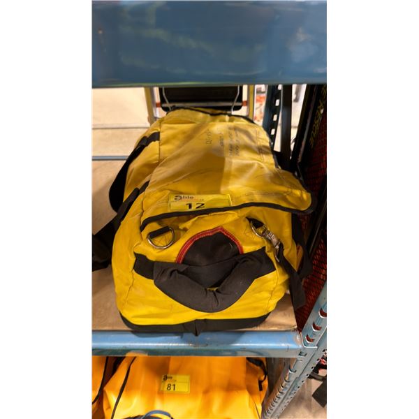 NORTH 49 MARINE COMMERCIAL BACKCOUNTRY EMERGENCY ROADSIDE KIT IN YELLOW DUFFEL STYLE DRY BAG