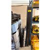 Image 1 : 3 BLACK PLASTIC 6' FOLDING TABLES, BLACK PLASTIC 4' HALF FOLD TABLE, & WHITE PLASTIC 6' HALF FOLD
