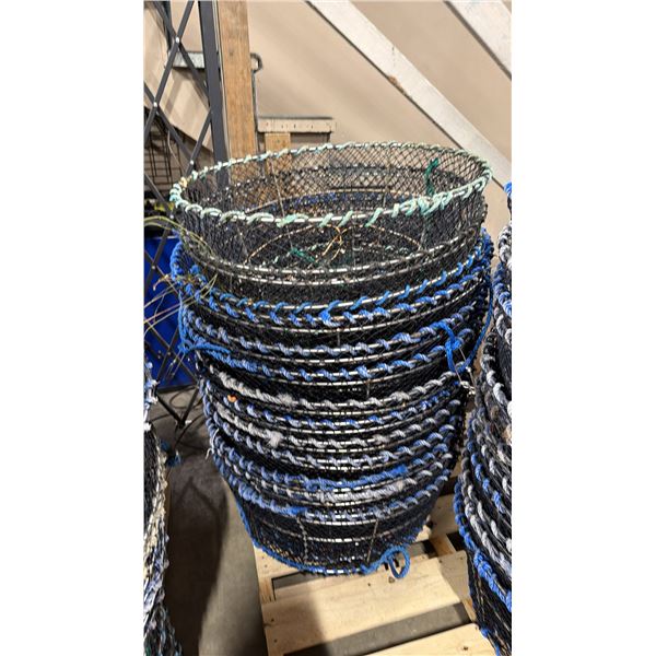 5 LADNER COMMERCIAL STAINLESS STEEL STACKING MESH PRAWN TRAPS