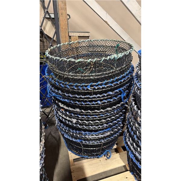 5 LADNER COMMERCIAL STAINLESS STEEL STACKING MESH PRAWN TRAPS