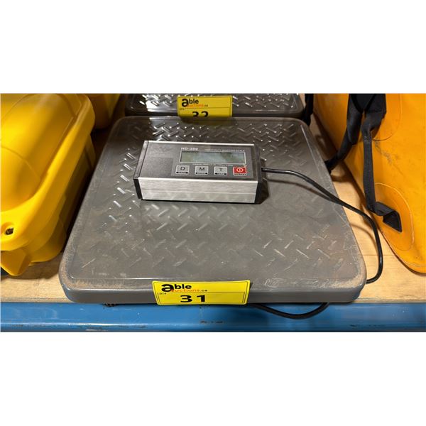 MYWEIGH HD-300 GREY 300 LBS CAPACITY DIGITAL TABLETOP PACKAGING SCALE *MISSING POWER ADAPTER*