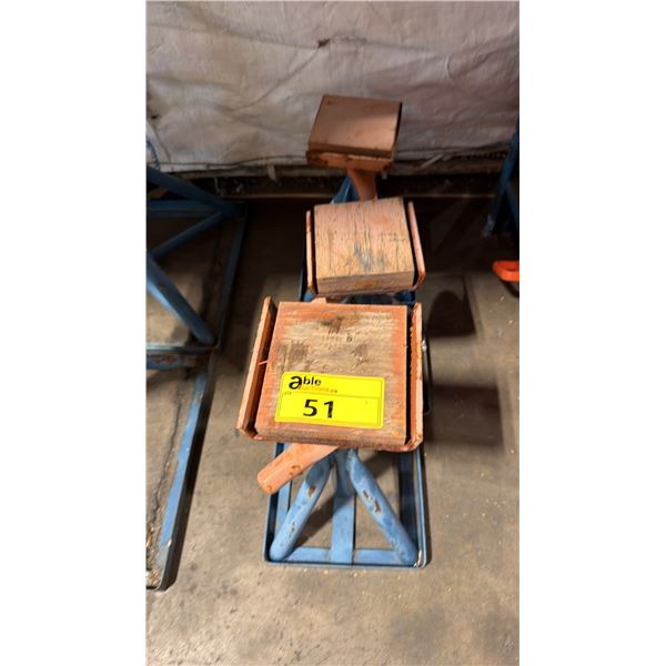 3 BROWNELL 20,000 LBS CAPACITY ADJUSTABLE KEEL BASE STANDS