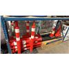 Image 1 : ASSORTED INDUSTRIAL ULINE DELINEATOR POSTS, RUBBER BASES, & TRAFFIC CONES