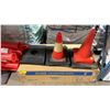 Image 3 : ASSORTED INDUSTRIAL ULINE DELINEATOR POSTS, RUBBER BASES, & TRAFFIC CONES