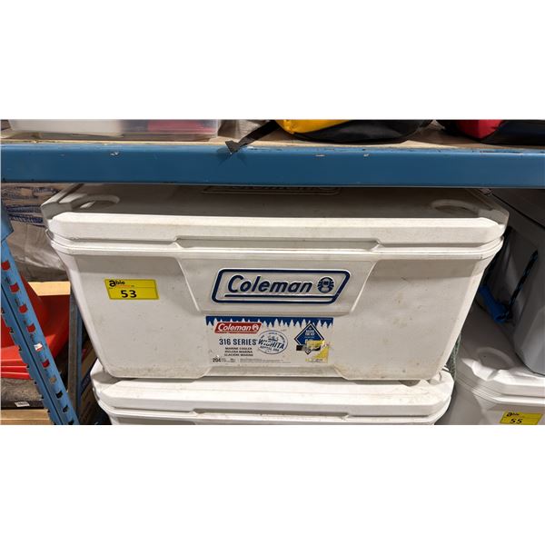 COLEMAN WHITE 316 SERIES 120 QT PORTABLE MARINE COOLER