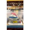 Image 1 : LARGE CLEAR PLASTIC BIN OF ASSORTED FIRST AID PRODUCTS *BIN INCLUDED*