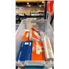 Image 2 : LARGE CLEAR PLASTIC BIN OF ASSORTED FIRST AID PRODUCTS *BIN INCLUDED*