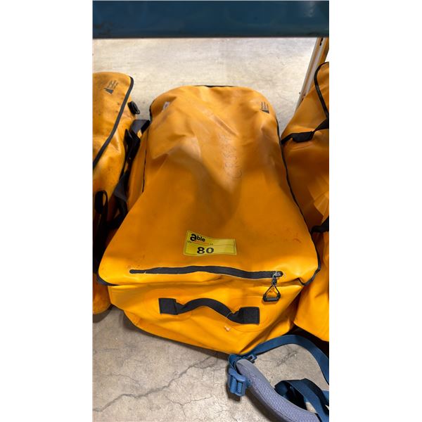 MEC COMMERCIAL BACKCOUNTRY LEVEL 3 EMERGENCY FIRST AID KIT IN ORANGE DUFFEL STYLE DRY BAG