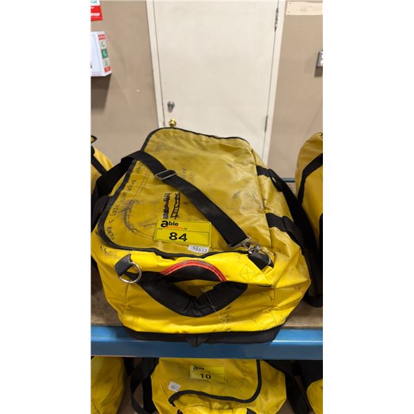 NORTH 49 MARINE COMMERCIAL BACKCOUNTRY EMERGENCY ROADSIDE KIT IN YELLOW DUFFEL STYLE DRY BAG