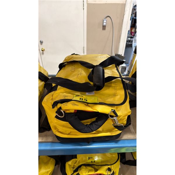 NORTH 49 MARINE COMMERCIAL BACKCOUNTRY EMERGENCY ROADSIDE KIT IN YELLOW DUFFEL STYLE DRY BAG