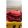 Image 1 : 2 COMMERCIAL CONTRACTOR SPILL RESPONSE KITS IN RED SOFT TRANSPORT BAGS